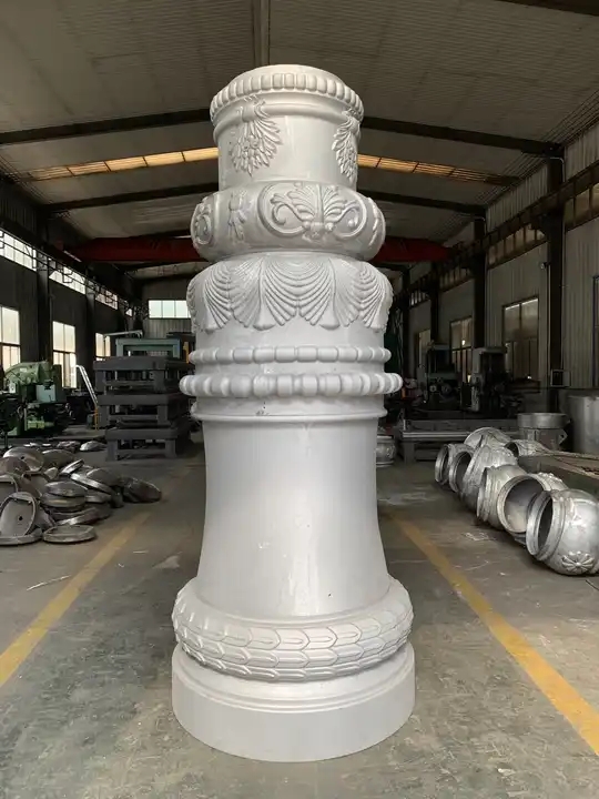 Garden patio cast aluminum decorative light post base