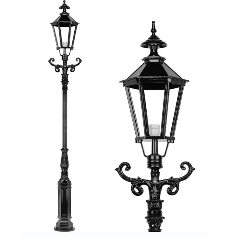 315cm height cast iron lamp-post factory