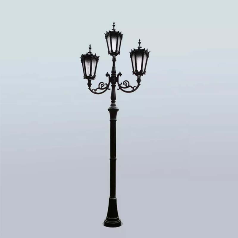 cast iron decorative outdoor post light for garden and street 3.74meters