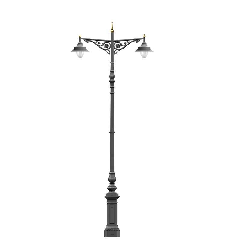 decorative 5.69 Meters cast iron Garden light pole outdoor pole light