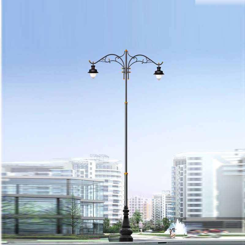 Cast iron Lamp post With 2 Lantern